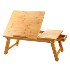 Laptoptafel voor op schoot of op de bank van bamboe hout - | Bamboebaas.nl